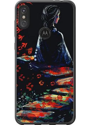 Чехол на motorola one power мечтательная девушка "6042u-1588-10746"