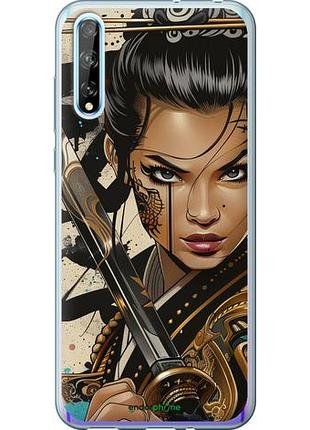 Чехол на huawei p smart s воительница ветров "6077u-1813-10746"