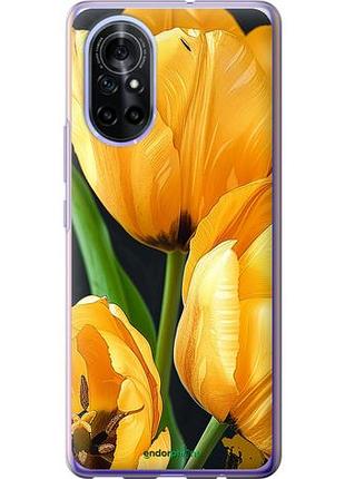 Чехол на huawei nova 8 желтые тюльпаны "5991u-2245-10746"