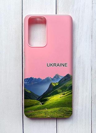 Матовий рожевий чохол на xiaomi redmi note 10 pro/10 pro max карпати україна (принт 409)