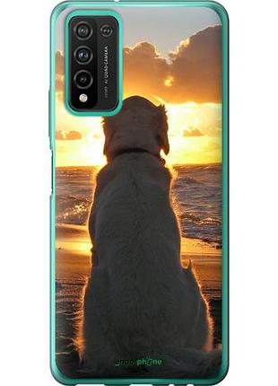 Чехол на huawei honor 10x lite закат и собака "3966u-2198-10746"