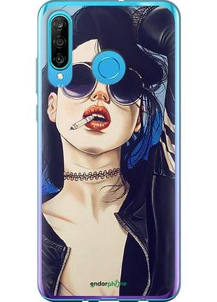 Чехол на huawei p30 lite девушка на стиле "4151u-1651-10746"