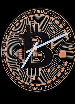 Сувенирные настенные арт часы bitcoin