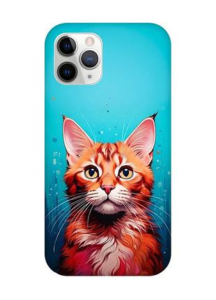 Чехол на iphone 11 pro max (6,5) кошка (принт 408)