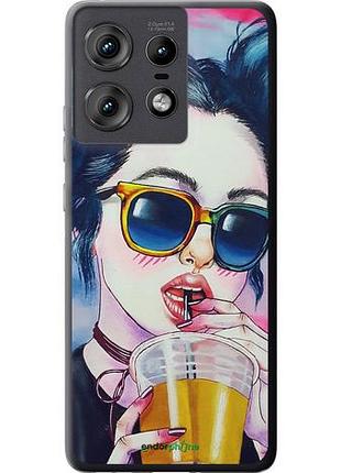 Чохол на motorola edge 50 pro 5g арт-дівчина в окулярах "3994u-3710-10746"