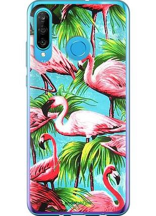 Чехол на huawei p30 lite tropical background "4016u-1651-10746"