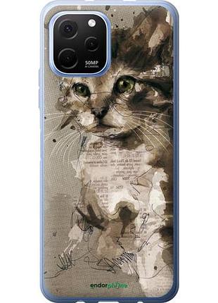 Чехол на huawei nova y61 котёнок из пятен и линий "119u-2983-10746"