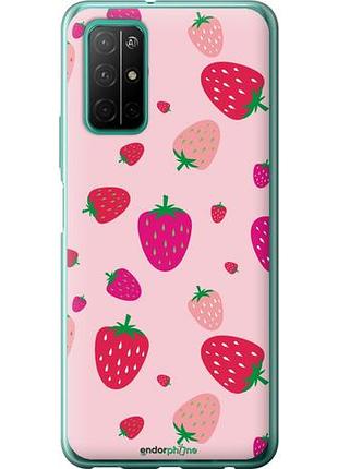 Чехол на huawei honor 30s клубнички "4332u-1897-10746"