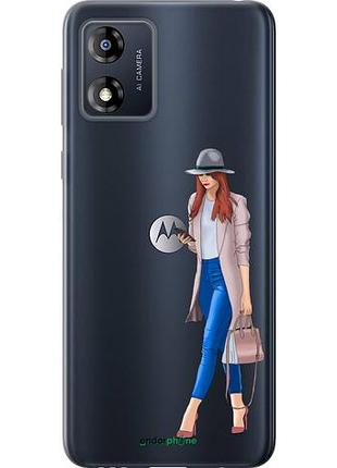 Чехол на motorola moto e13 девушка 1 "4751u-3053-10746"