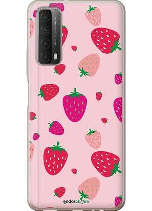 Чехол на huawei p smart 2021 клубнички "4332u-2100-10746"