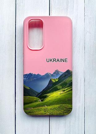 Матовий чохол на samsung galaxy a54 5g (a546) рожевий карпати україна (принт 409)