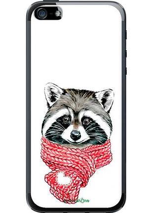 Чехол на iphone 5 енот в шарфе "4688u-18-10746"