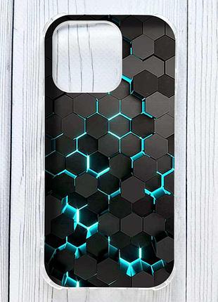 Чохол з потовщеними кутами на iphone 16 pro соти 3d (принт 357)