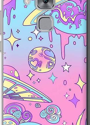 Чехол на huawei nova plus розовая галактика "4146u-961-10746"