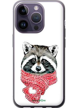 Чехол на iphone 14 pro енот в шарфе "4688u-2646-10746"