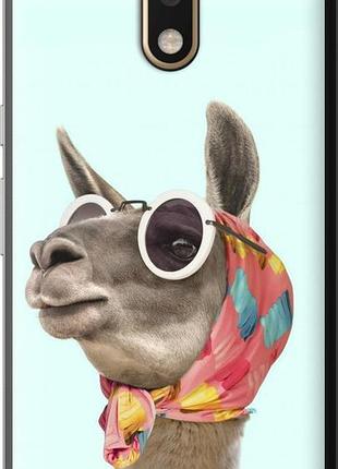 Чехол на motorola moto g4 plus модная лама "4479u-953-10746"