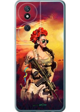Чехол на huawei honor play 50 plus украинка с оружием "5316u-3399-10746"
