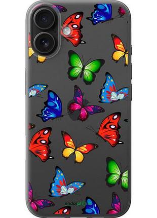 Чохол на iphone 16 plus барвисті метелики "4761u-3714-10746"