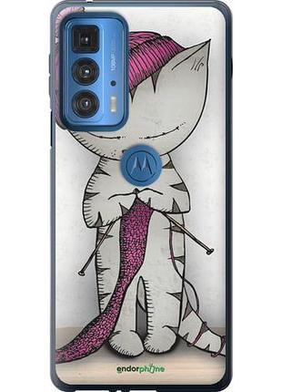Чехол на motorola edge 20 pro кошка рукодельница "4056u-2662-10746"