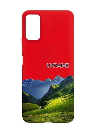 Матовий червоний чохол на xiaomi redmi note 11 4g карпати україна (принт 409)