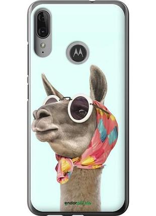 Чехол на motorola moto e6 plus модная лама "4479u-1780-10746"