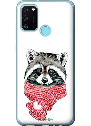 Чехол на huawei honor 9a енот в шарфе "4688u-1900-10746"