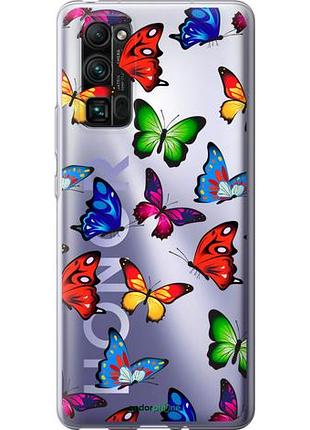 Чехол на huawei honor 30 pro красочные мотыльки "4761u-1920-10746"