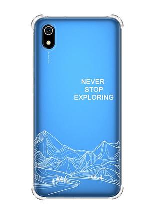 Чехол с утолщенными углами для xiaomi redmi 7a путешествуй (принт 407)
