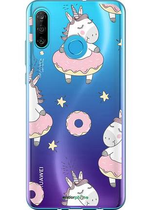 Чехол на huawei p30 lite единорожки "4659u-1651-10746"