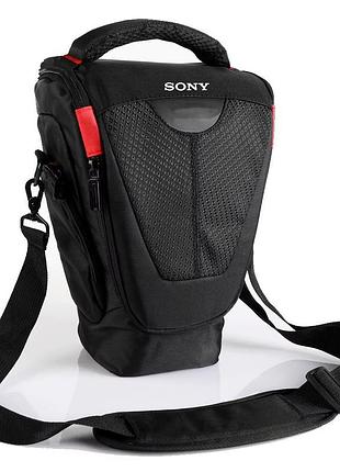 Професійна вертикальна сумка для фотоапарата sony 31 см чорний з червоним ( код: ibf082br6 )