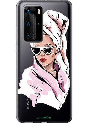 Чехол на huawei p40 pro девушка в очках 2 "4714u-1839-10746"