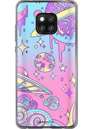 Чехол на huawei mate 20 pro розовая галактика "4146u-1567-10746"