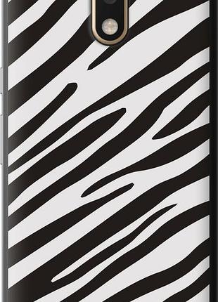 Чехол на motorola moto g4 plus классическая зебра "4874u-953-10746"