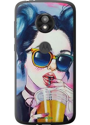 Чохол на motorola moto e5 play арт-дівчина в окулярах "3994u-1429-10746"