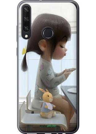 Чехол на huawei y6p милая девочка с зайчиком "4039u-1952-10746"