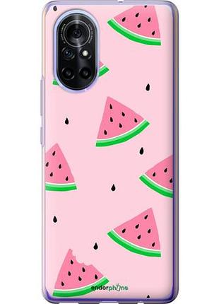 Чехол на huawei nova 8 розовый арбуз "4314u-2245-10746"