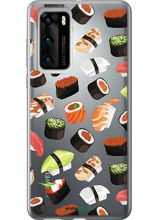 Чехол на huawei p40 суши "4404u-1840-10746"