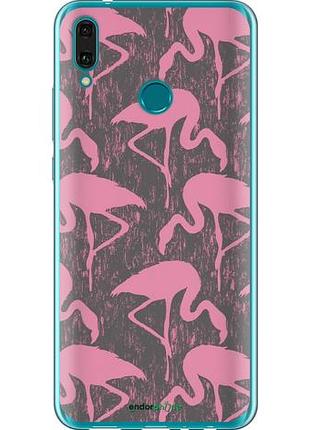 Чехол на huawei y9 2019 vintage-flamingos "4171u-1602-10746"