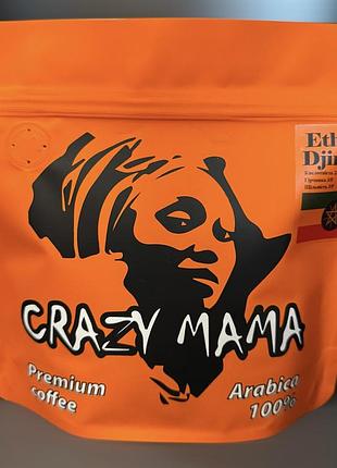 Кава в зернах/зернова crazy mama ethiopia djimmah 100% арабіка 250 г