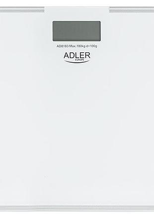 Ваги підлогові до 180 кг adler ad 8183 скляна платформа з підсвічуванням