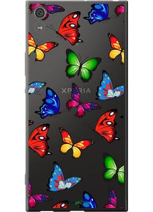 Чехол на sony xperia xa1 ultra g3212 красочные мотыльки "4761u-1237-10746"