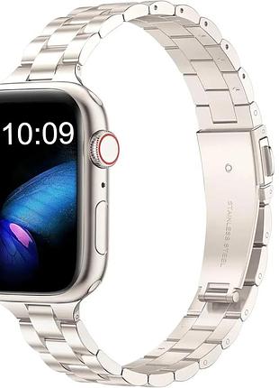 Металевий браслет для apple watch series 10 42мм, змінний ремінець з нержавіючої сталі, ремінець для годинника