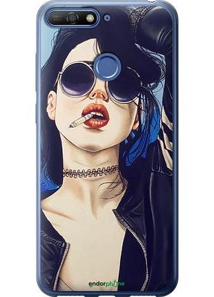 Чехол на huawei honor 7c девушка на стиле "4151u-1411-10746"