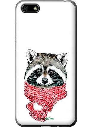 Чехол на huawei y5 2018 енот в шарфе "4688u-1500-10746"