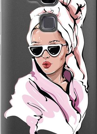 Чохол на huawei ascend mate 7 дівчина в окулярах 2 "4714u-140-10746"