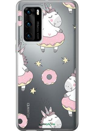 Чехол на huawei p40 единорожки "4659u-1840-10746"