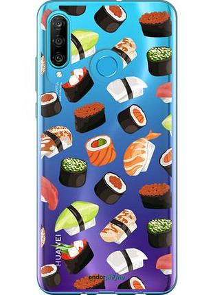Чехол на huawei p30 lite суши "4404u-1651-10746"