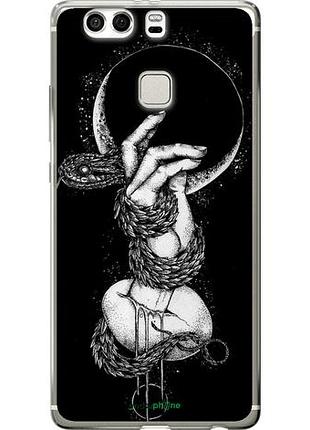 Чехол на huawei p9 plus змея в руке "4149u-300-10746"