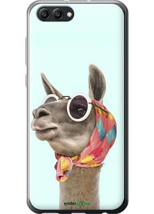 Чехол на huawei honor v10 / view 10 модная лама "4479u-1579-10746"