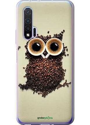 Чехол на huawei nova 6 сова из кофе "777u-1821-10746"